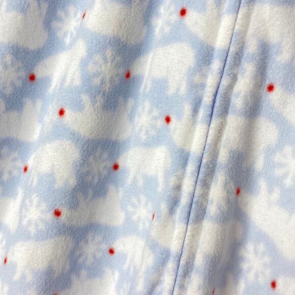 GAP Fleece Full-Zip Hooded Footless Snowflake & Polar Bear Pajamas Girls Sz 10 - Picture 7 of 10